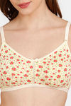 Rosaline Everyday Double Layered Non-Wired 3/4th Coverage T-Shirt Bra - Yellow Rose Pt — thumbnail 4